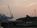 Next to her, in the floating dock, the Pride of America