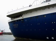 The stern of the "Norway" is elegant, too, even with the enlarged deck added to it.