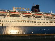 Norway's hull looks great in the light of the sunset.