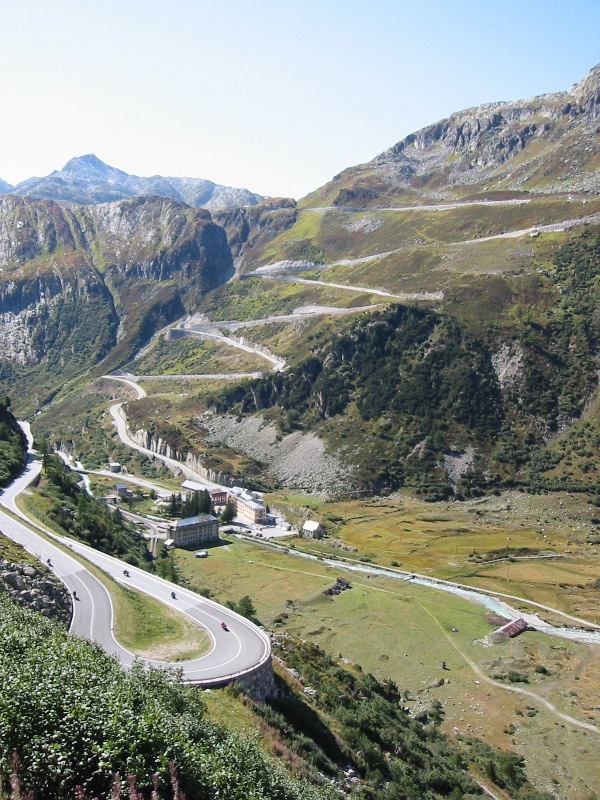 Ich mache mich auch auf den Weg, hier ein Blick zurück auf Gletsch