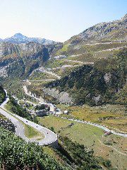 Ich mache mich auch auf den Weg, hier ein Blick zurück auf Gletsch
