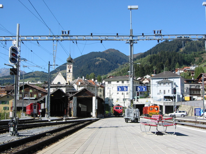 Hier endet auch die Furka-Oberalp-Bahnstrecke