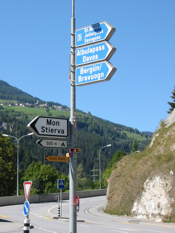 Ab hier geht es über den Albulapass ins Engadin