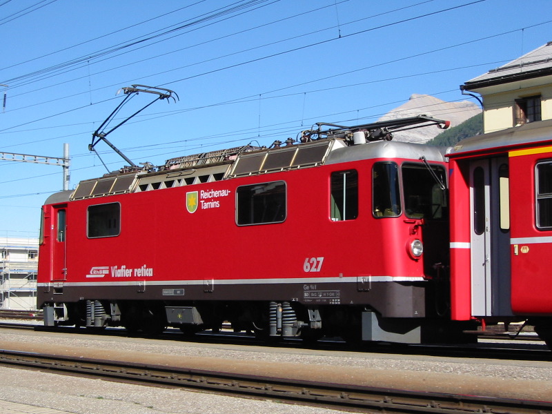 Immer wieder ein schöner Anblick: Die RhB-Lokomotiven