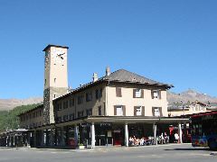 Weiter soll es heute nicht gehen: Der Bahnhof von St. Moritz