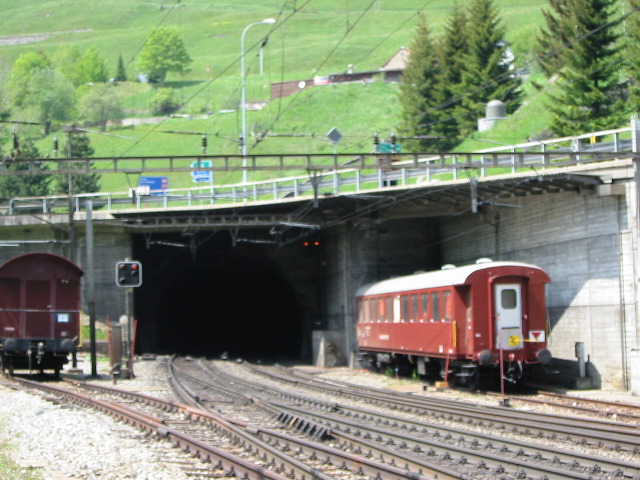 Nicht so schön wie auf der Nordseite, aber halt der Gotthardtunnel