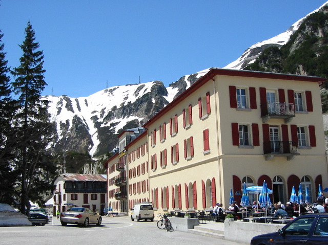 Das Hotel "Glacier Du Rhone" in Gletsch