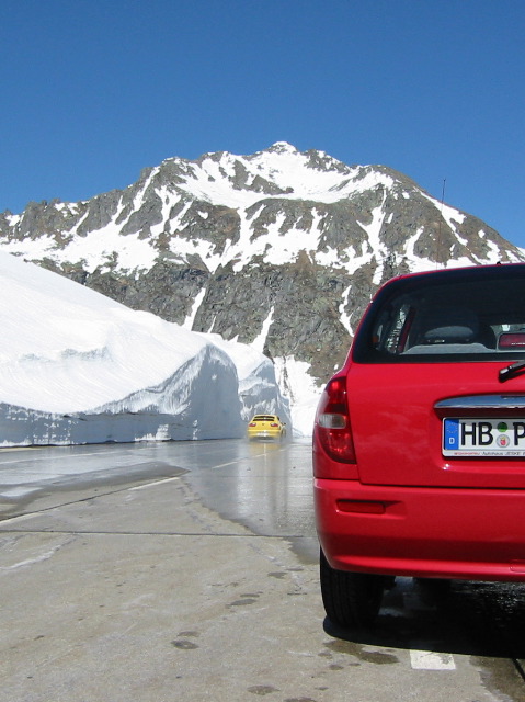 Kurz vor der Gotthard-Passhöhe