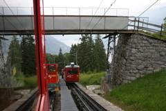 Die Kreuzungsstelle auf halber Höhe