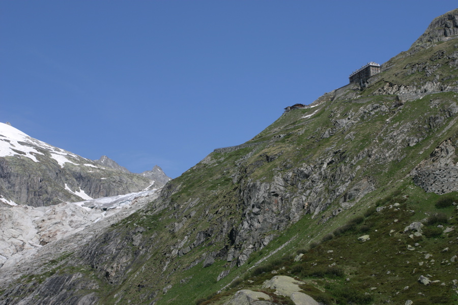 Rhonegletscher und Hotel Belvedere